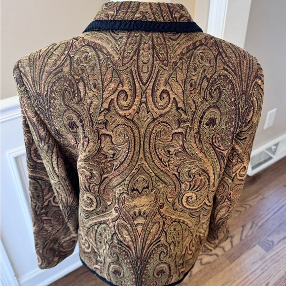 Giancarlo Ferrari brocade jacket size 14 Y2k 90s MODERN PREPPY ACADEMIA vintage - Picture 5 of 15